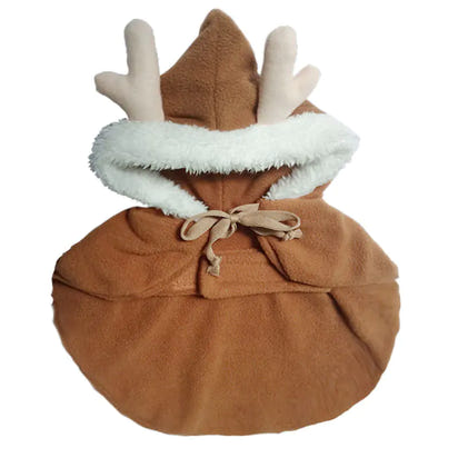 Cute Christmas Cloak with Hood for Dogs and Cats