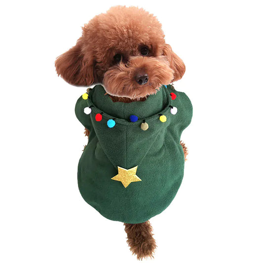Cute Christmas Cloak with Hood for Dogs and Cats